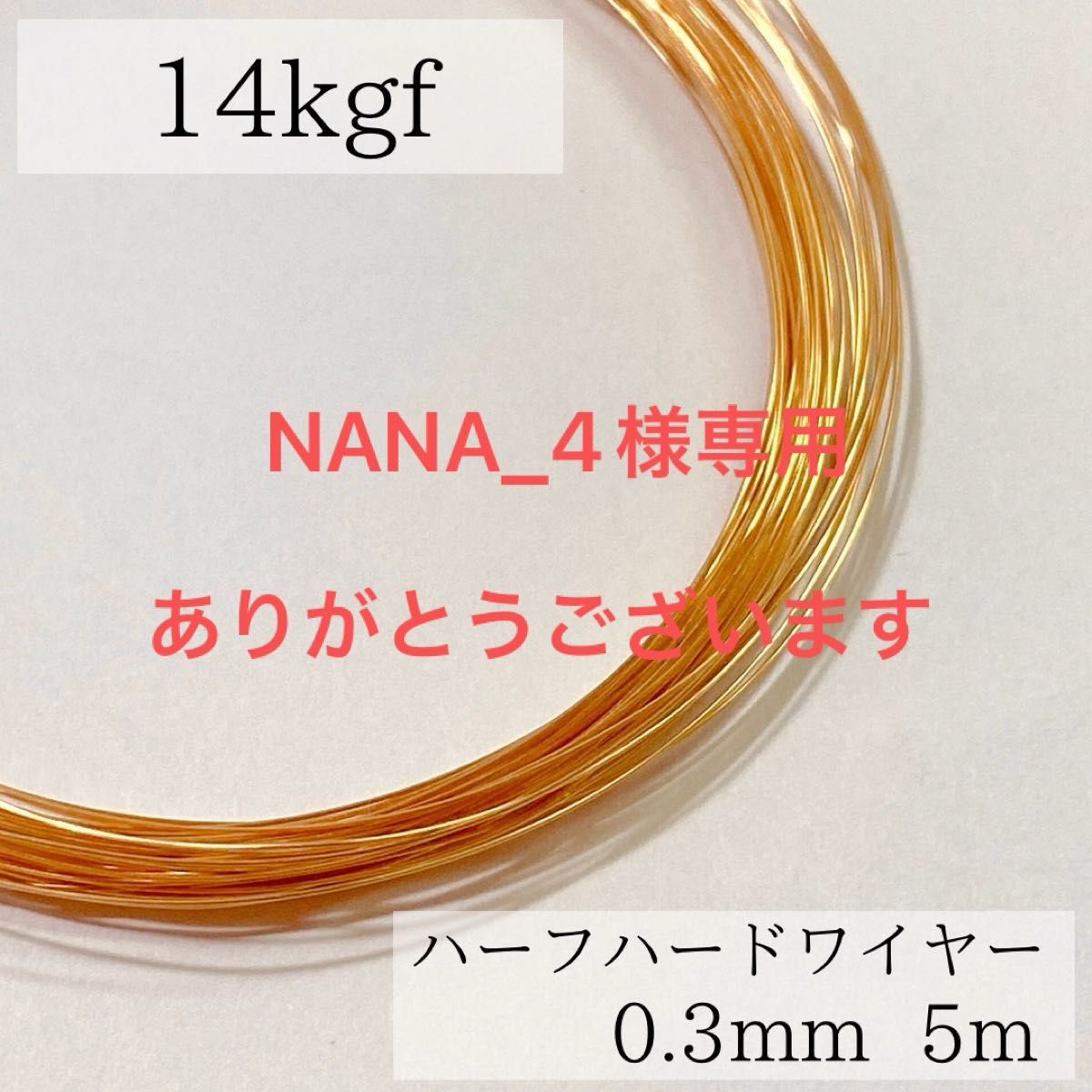 NANA_4様専用　新価格　超特価　14kgf  ハーフハードワイヤー　0.3mm 10m
