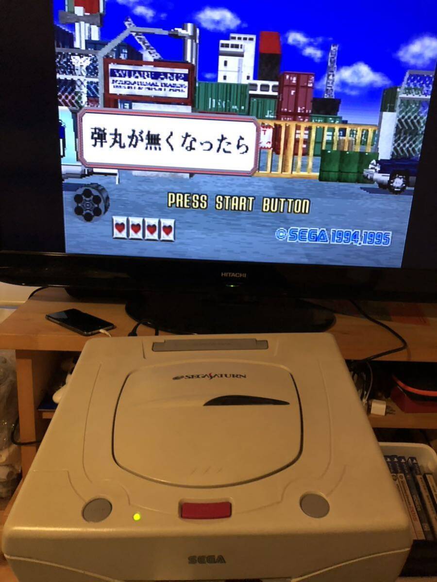 極美品 ほぼ未使用 SEGA SATURN SS セガ サターン (HST-0019 ホワイト ) 本体 セットの画像8