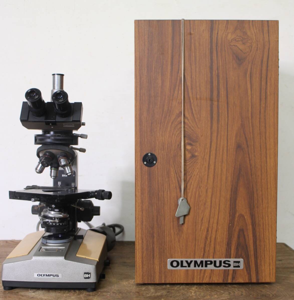 オリンパス 生物顕微鏡 BHA 高額対物レンズ5本付 動作品_画像1