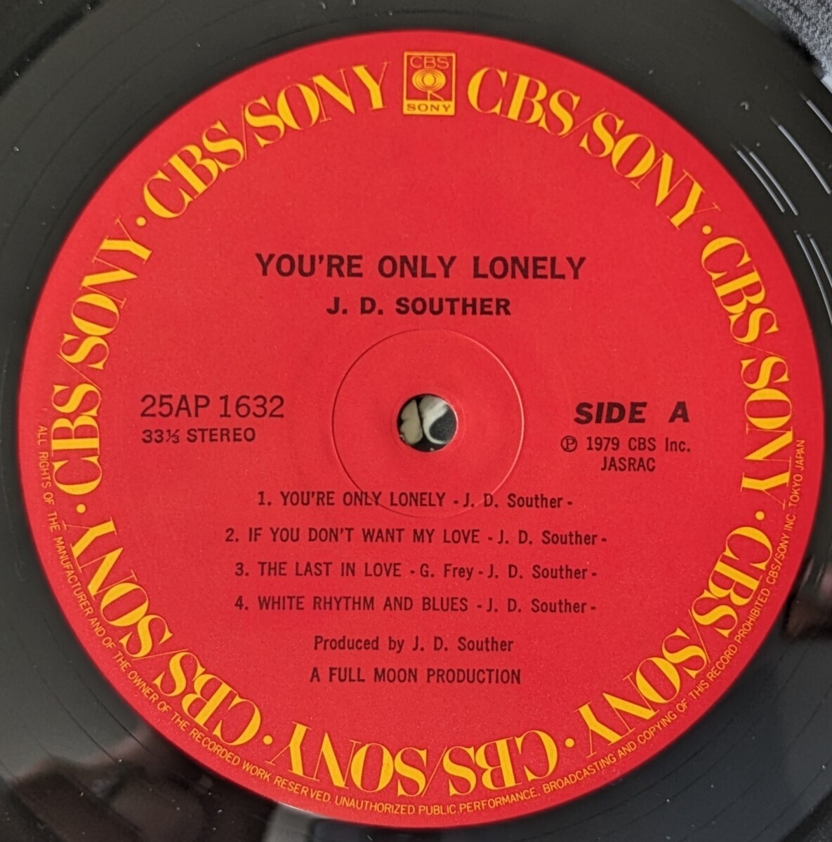 中古LPレコード/J.D SOUTHER/J.D.サウザー/You're Only Lonely/ユア・オンリー・ロンリー/25AP 1632/【同梱歓迎】_画像2