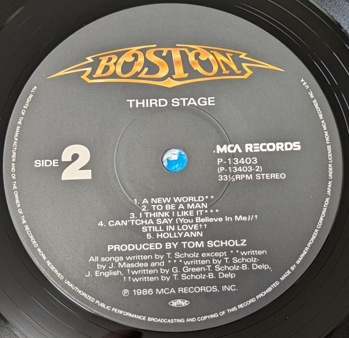 帯付中古LPレコード/BOSTON/ボストン/THIRD STAGE /サード・ステージ/P-13403【同梱歓迎】の画像4