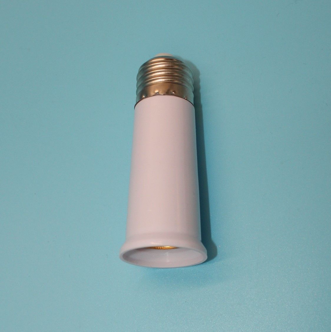 LED 電球 延長 ソケット アダプター 口金E26/E27共用 ライト用 L95mm 4個 人感センサー付きにも 耐熱 ホワイト