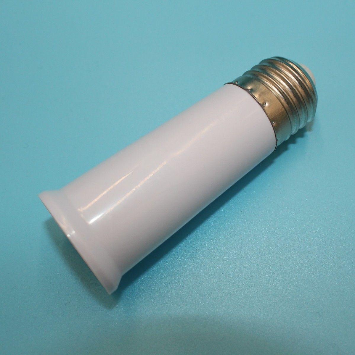 LED 電球 延長 ソケット アダプター 口金E26/E27共用 ライト用 L95mm 4個 人感センサー付きにも 耐熱 ホワイト
