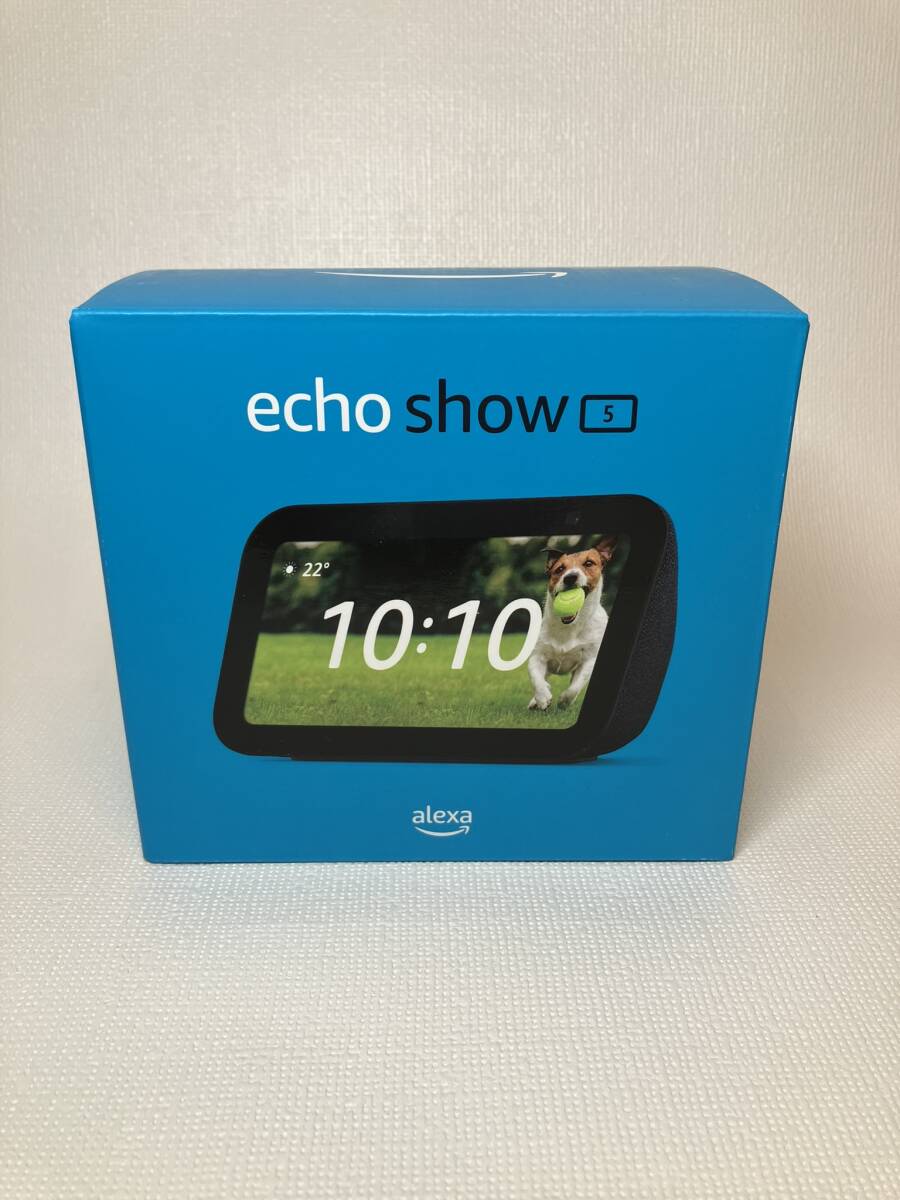 【未開封】Echo Show 5 第3世代 - スマートディスプレイ with Alexa、2メガピクセルカメラ付き、チャコール_画像1