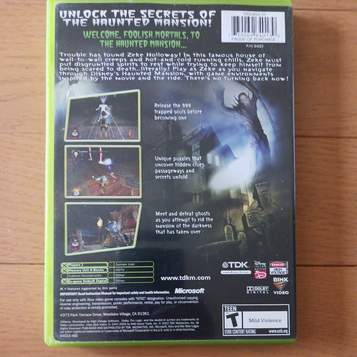 the Haunted Mansion XBOX 北米版の画像2