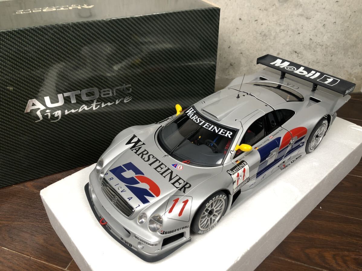 ( повреждение есть утиль )AUTO art signature 1/12 Mercedes * Benz CLK GTR #11 FIA GT1997 GT1 Champion Mercedes-Benz[12001]