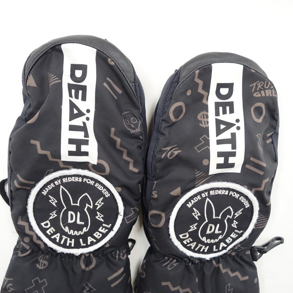 中古 2019年頃 DEATH LABEL MITT/ミトングローブ レディースSサイズ スノーボードグローブ デスレーベル_画像2