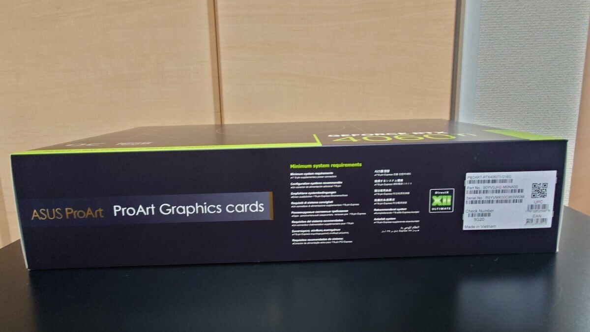 【未開封未使用品】ASUS ProArt GeForce RTX4060Ti 16GB OCモデルの画像4