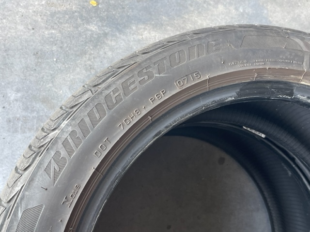 ブリヂストン　ＴＵＲＡＮＺＡ　Ｔ００１　２２５／４５Ｒ１７　５から６部山　２０１５年製　ｘ４本セット_画像8