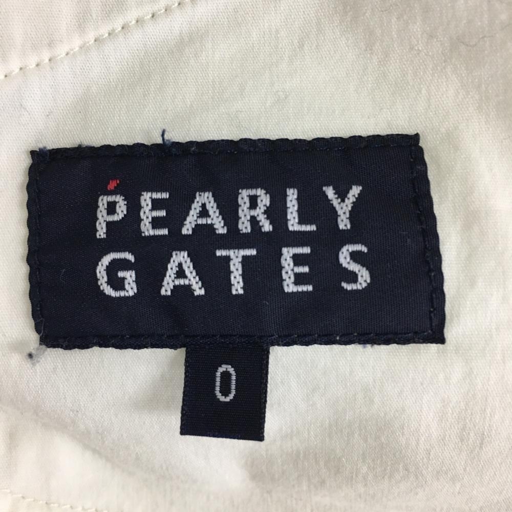 【美品】PEARLY GATES パーリーゲイツ コーデュロイパンツ オフホワイト ウエスト裏ロゴ刺しゅう シンプル レディース 0(S) ゴルフウェア_画像4