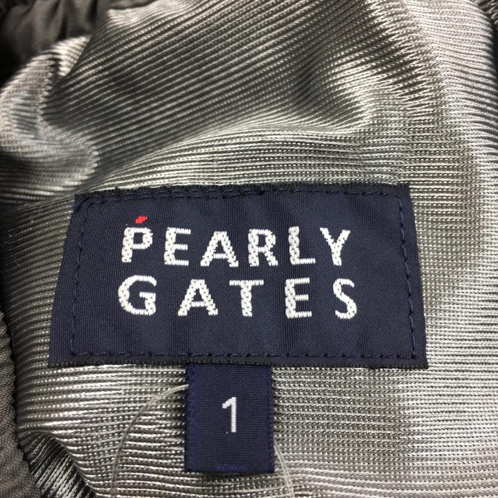 パーリーゲイツ パンツ グレー×白 蓄熱 裾ジップ ドローコード レディース 1(M) ゴルフウェア PEARLY GATES_画像6