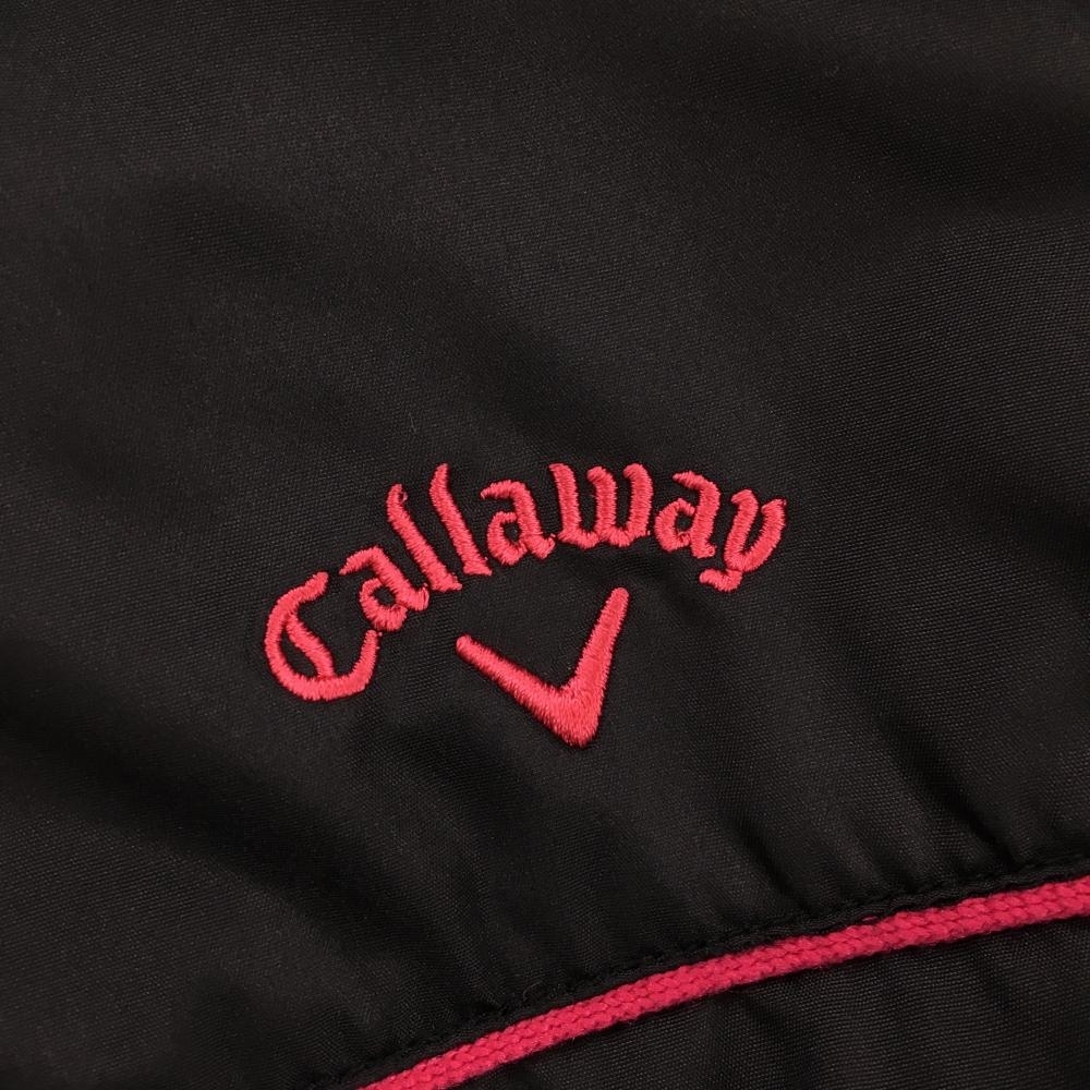 【美品】キャロウェイ 中綿ジャケット 黒×ピンク ライン レディース L ゴルフウェア Callaway_画像3