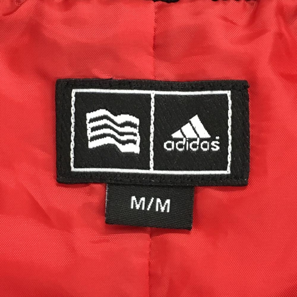 【美品】アディダス 中綿ジャケット レッド 3ライン 地模様 レディース M/M ゴルフウェア adidas_画像6