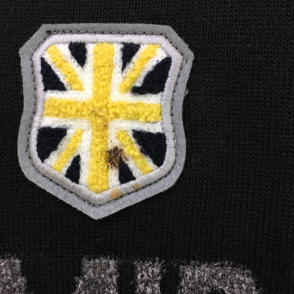 アドミラル セーター 黒×グレー 胸元ロゴ ニット レディース LL ゴルフウェア Admiral_画像6