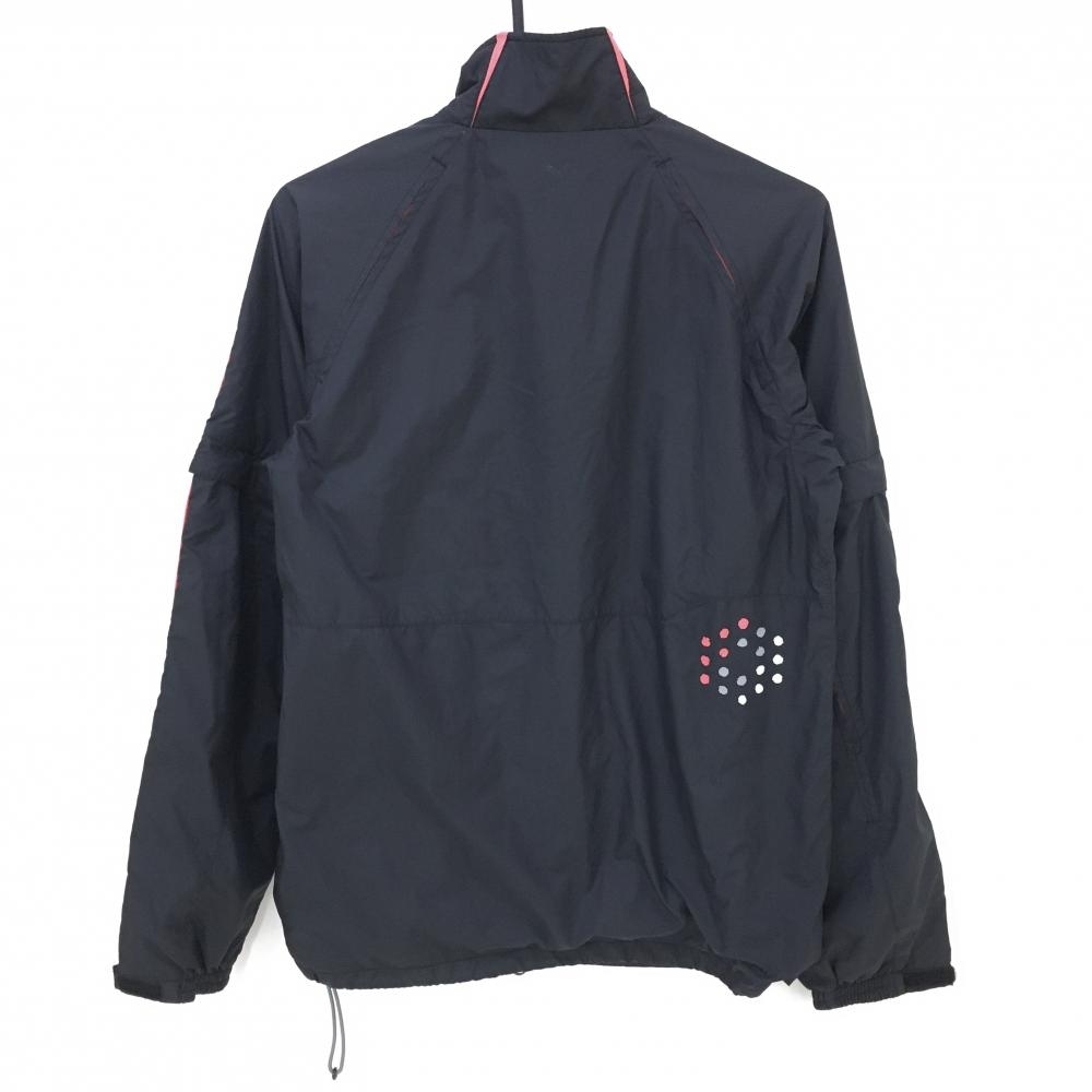 プーマ 2WAYジャケット 黒×ピンク ハイネック 袖着脱可 裏地付き メンズ M ゴルフウェア PUMA_画像2