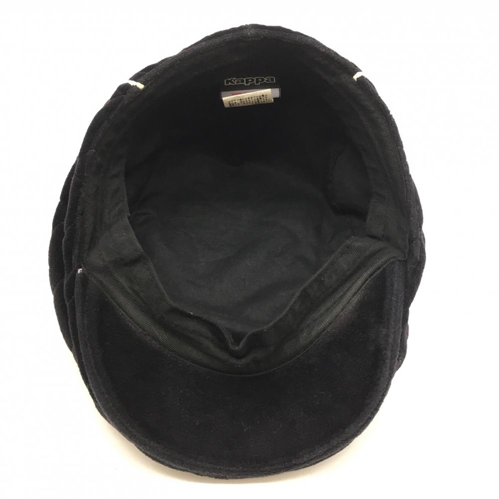  Kappa кепка hunting cap шапочка чёрный × белый велюр ткань Golf одежда Kappa