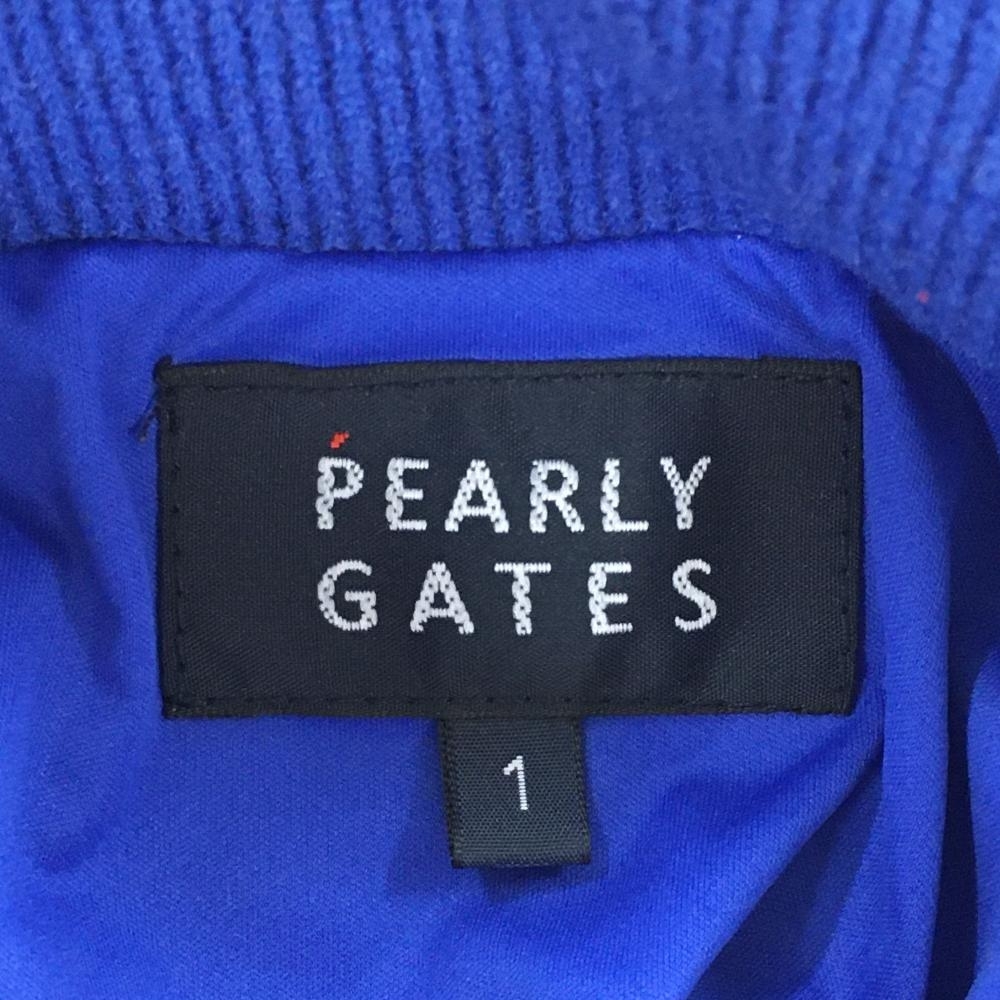 【超美品】パーリーゲイツ 2WAYニットジャケットブルゾン ブルー×オレンジ 裏地付き レディース 1(M) ゴルフウェア PEARLY GATES_画像7