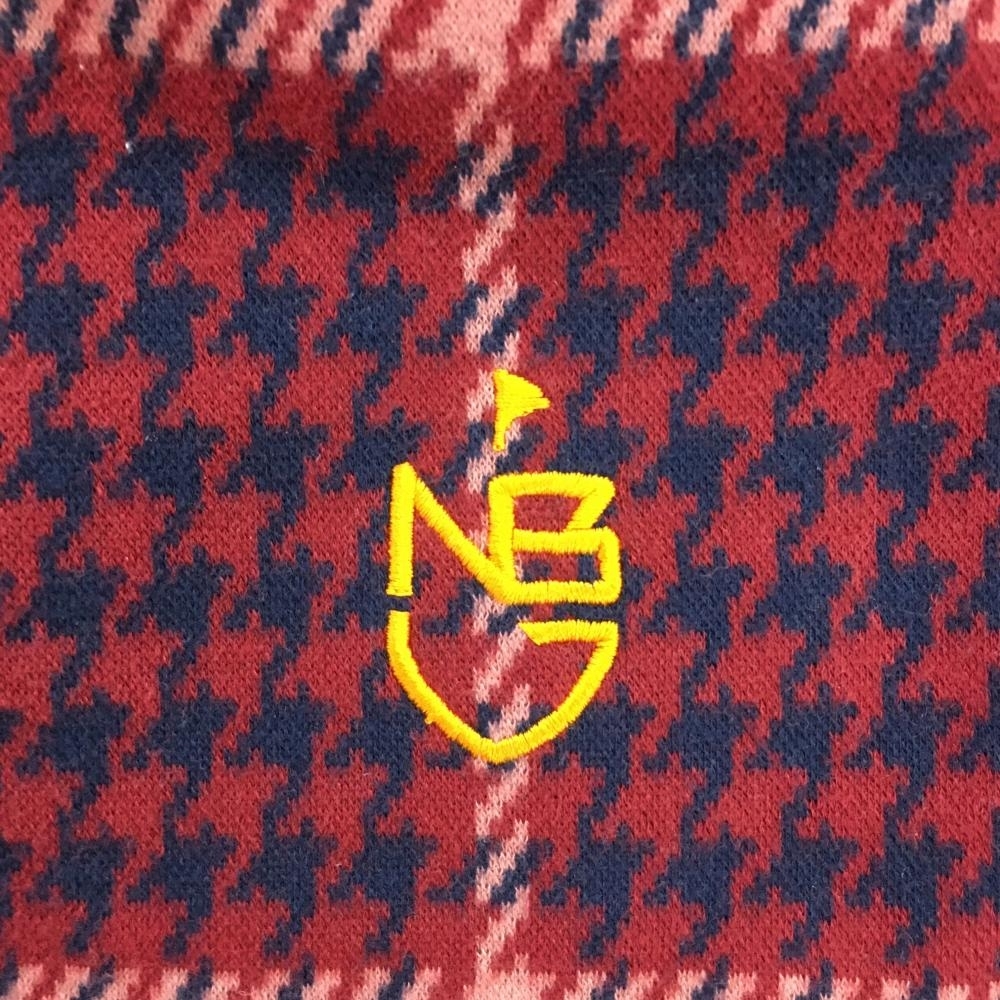 【美品】ニューバランス ニットジャケット レッド×ネイビー 千鳥格子 レディース 1(M) ゴルフウェア New Balance_画像3
