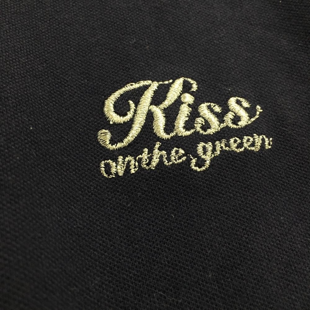 キスオンザグリーン 長袖ポロシャツ ネイビー ロゴ刺しゅう レディース 3(L) ゴルフウェア kiss on the green_画像3
