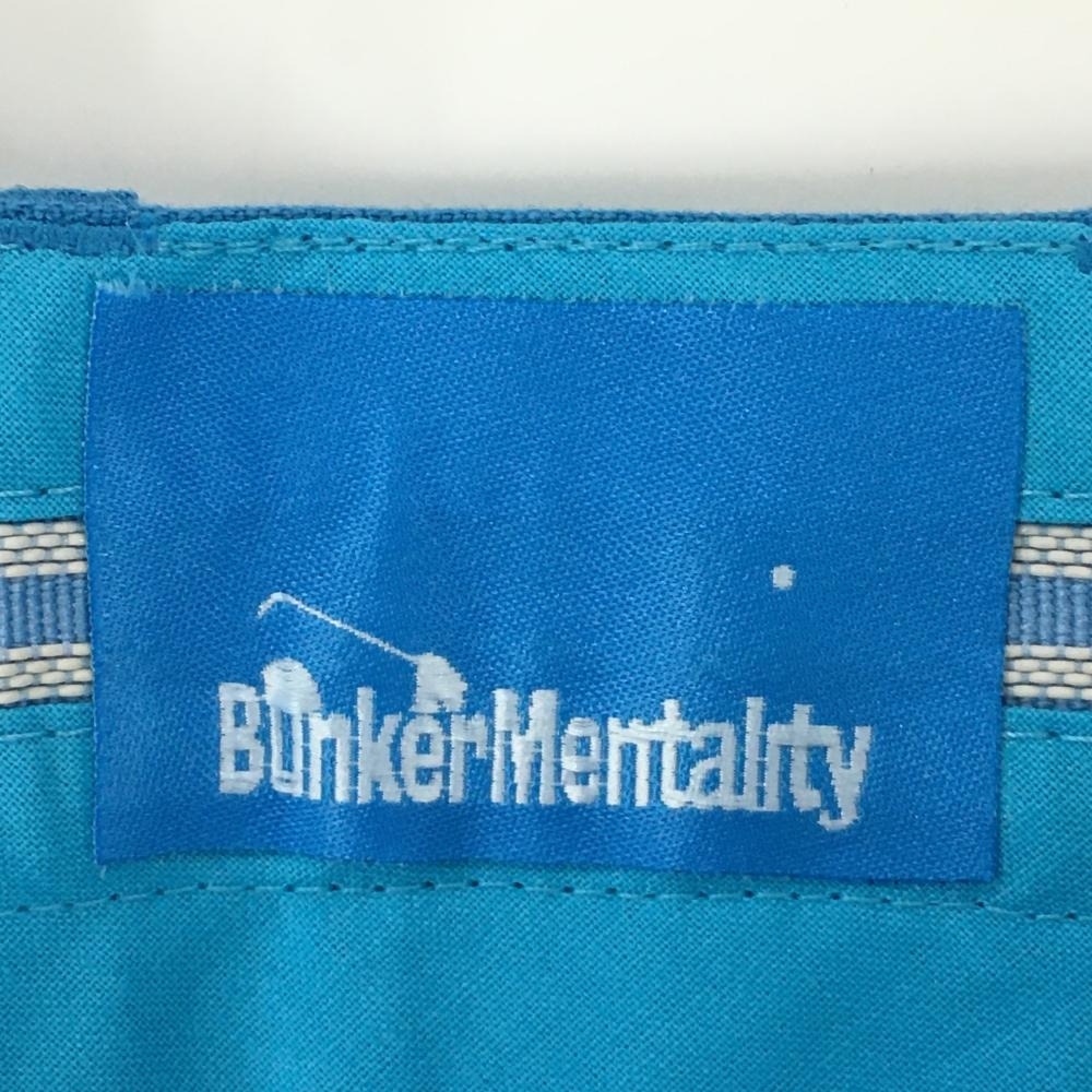 【新品】バンカーメンタリティー ハーフパンツ ライトブルー ロゴ刺しゅう メンズ 34 ゴルフウェア Bunker Mentality_画像6