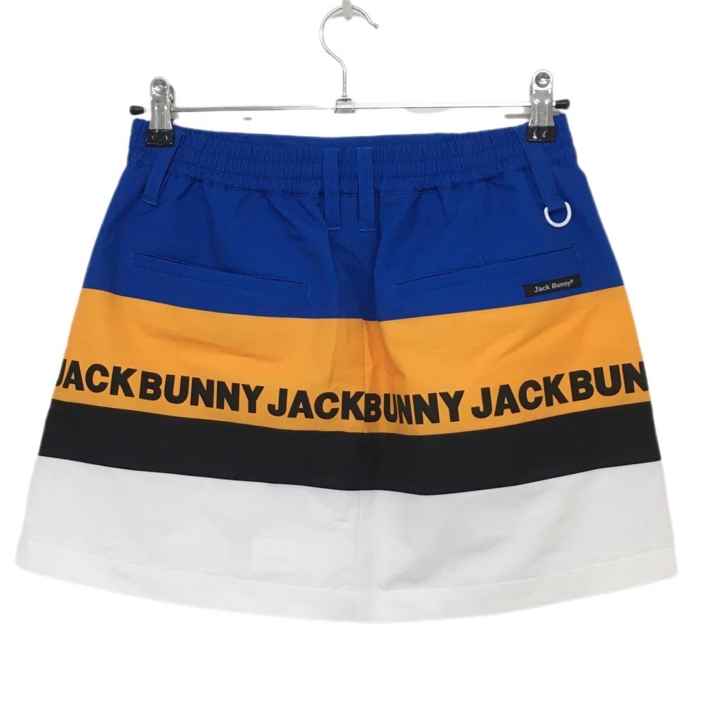ジャックバニー スカート ブルー×オレンジ ウエスト調整紐 内側インナーパンツ レディース 1 ゴルフウェア 2022年モデル Jack Bunny_画像2