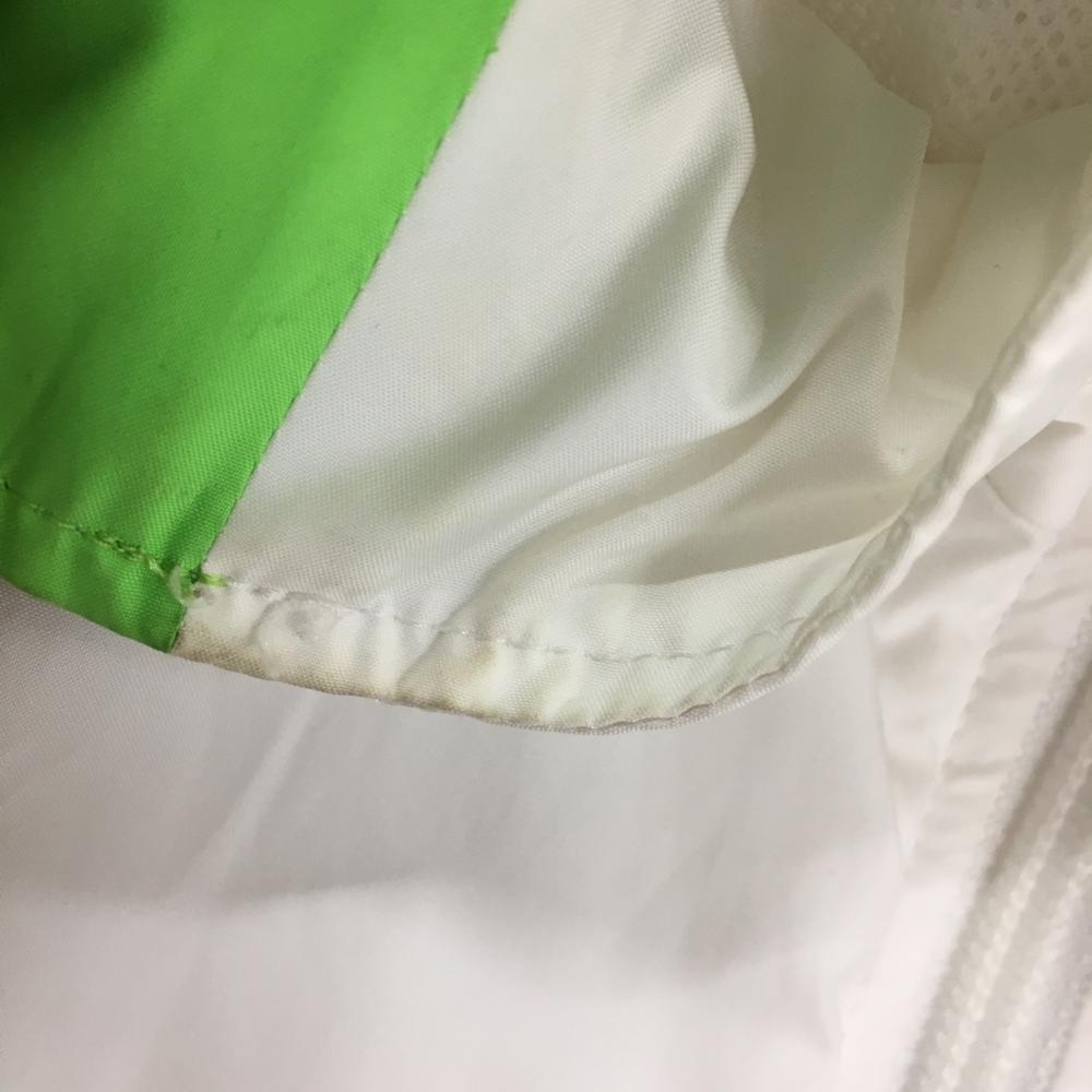  Puma 2WAY jacket blouson white × fluorescence green sleeve demountable lining mesh draw code men's M Golf wear PUMA