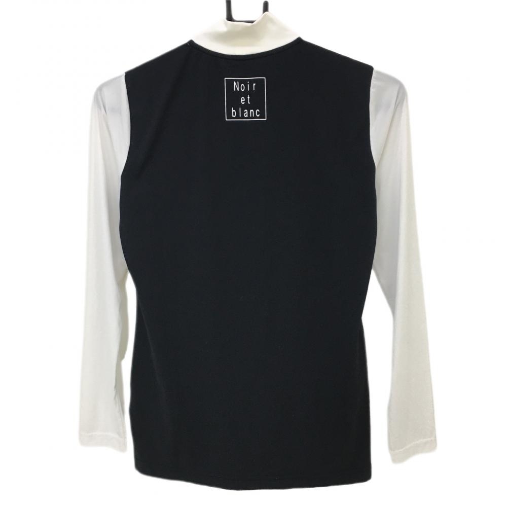 [ очень красивый товар ]efi rental внутренний рубашка белый × чёрный необычность материалы длинный рукав с высоким воротником женский S Golf одежда efficace blanc