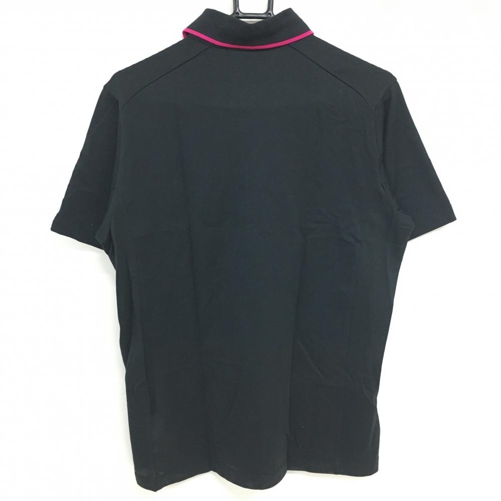 【美品】ナイキ 半袖ポロシャツ 黒×ピンク ダイヤ柄 DRI-FIT メンズ L ゴルフウェア NIKE_画像2