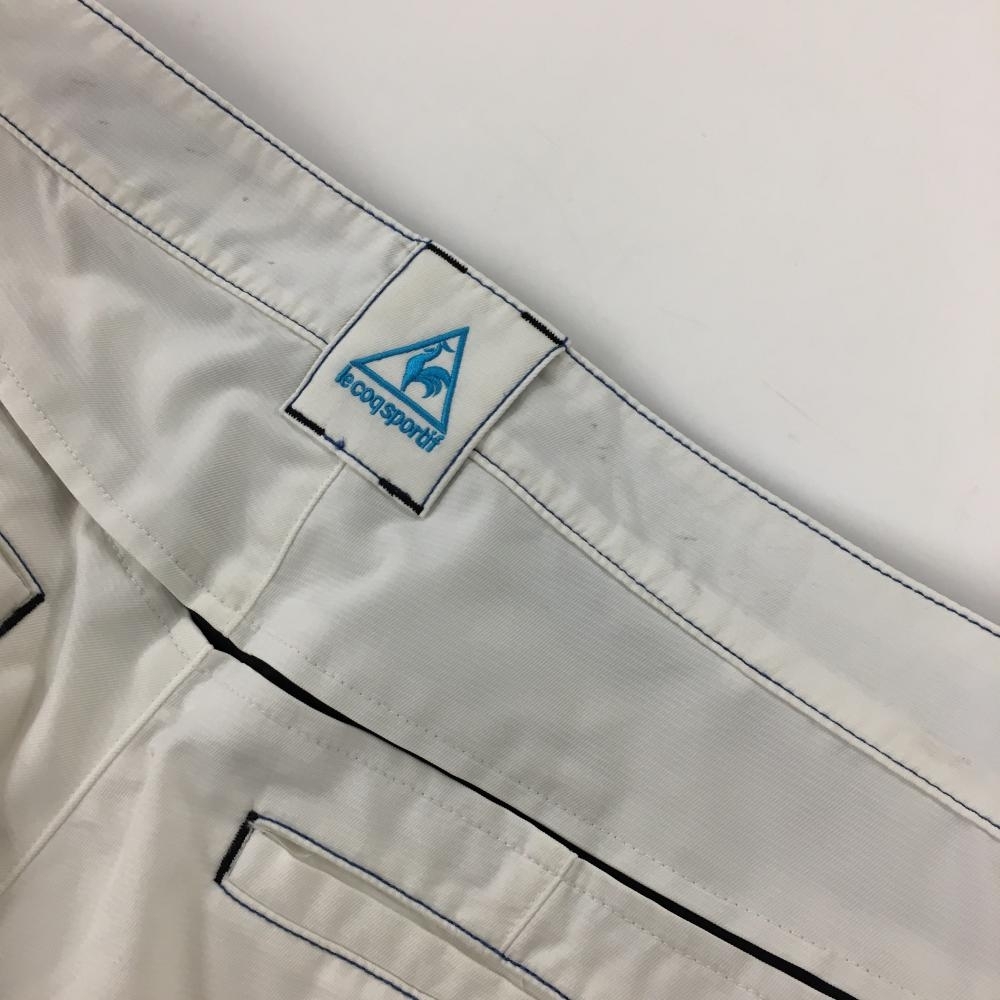 ルコック パンツ 白×ブルー バックロゴ刺しゅう メンズ 79 ゴルフウェア le coq sportif_画像7