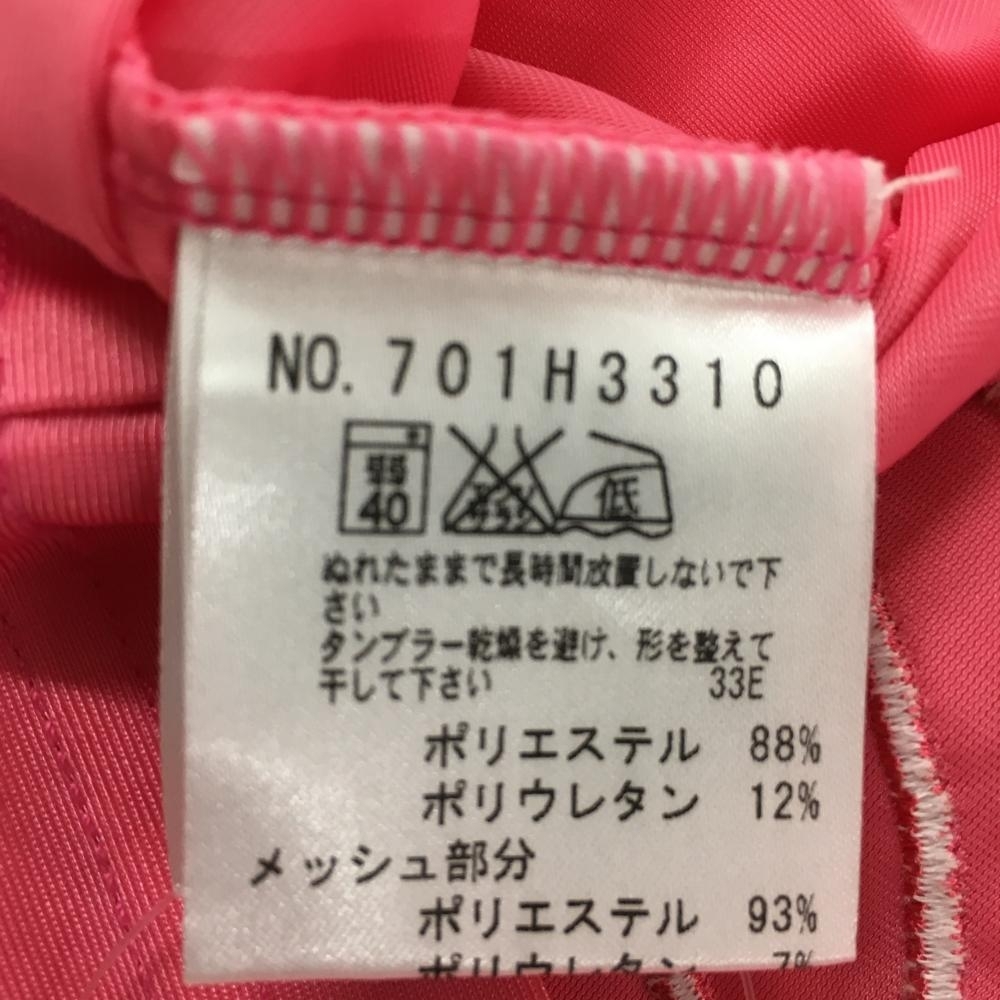 【美品】MUスポーツ ノースリーブシャツ ピンク フード付き 一部メッシュ チュニック丈 レディース 40 ゴルフウェア M・U SPORTS_画像6