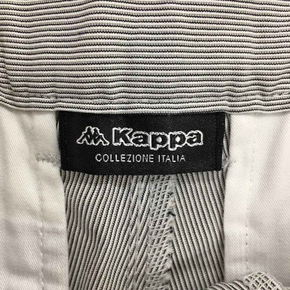 【美品】カッパ ショートパンツ グレー×白 ストライプ ロールアップ レディース 9 ゴルフウェア Kappa_画像3