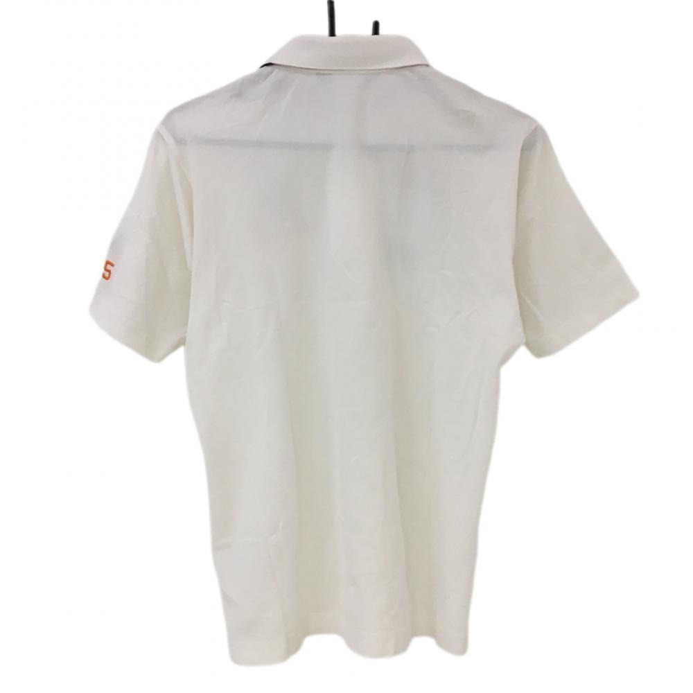  Munsingwear wear polo-shirt with short sleeves white star article flag badge men's M Golf wear Munsingwear