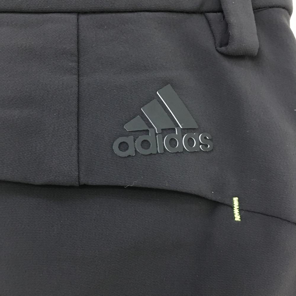 【美品】アディダス ストレッチスカート 黒×ピンク インナーパンツ付き ファスナー バックロゴ レディース M ゴルフウェア adidas_画像3