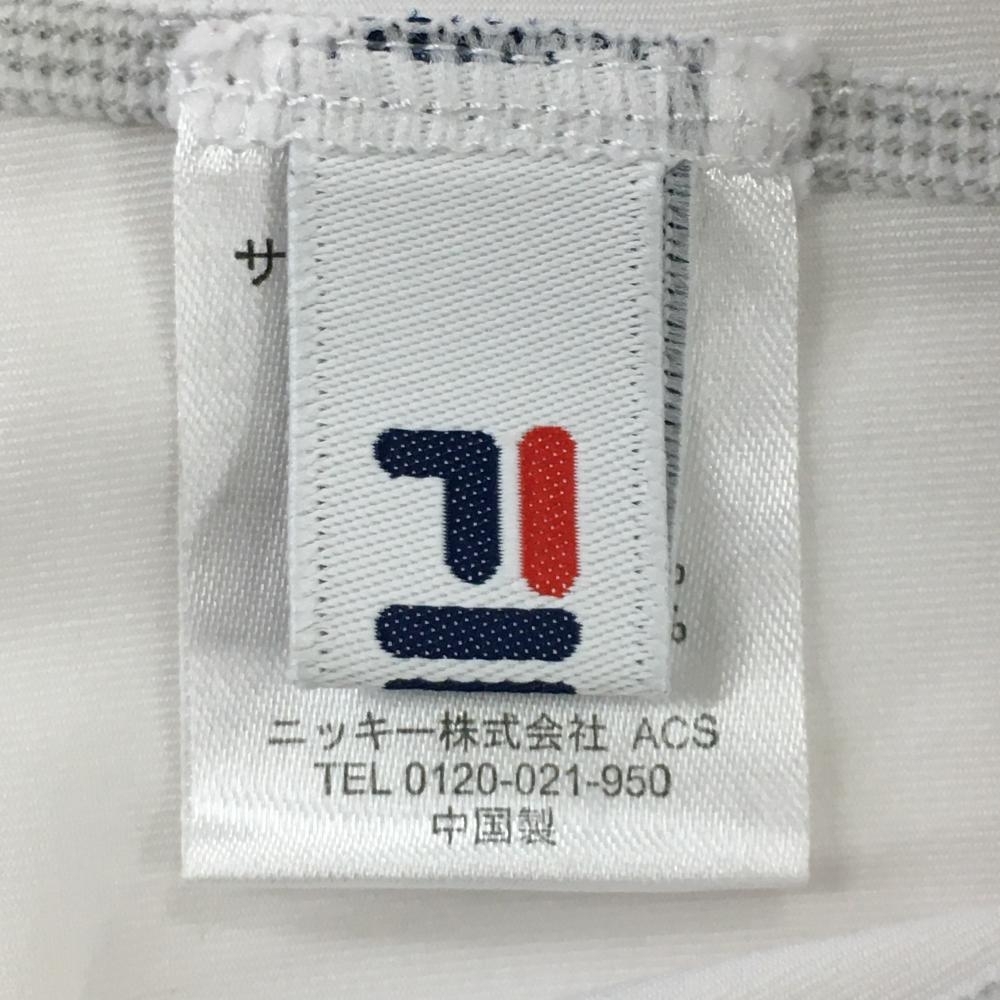 [ прекрасный товар ] filler Golf внутренний рубашка белый × серый с высоким воротником рубашка Logo принт женский M Golf одежда FILA GOLF