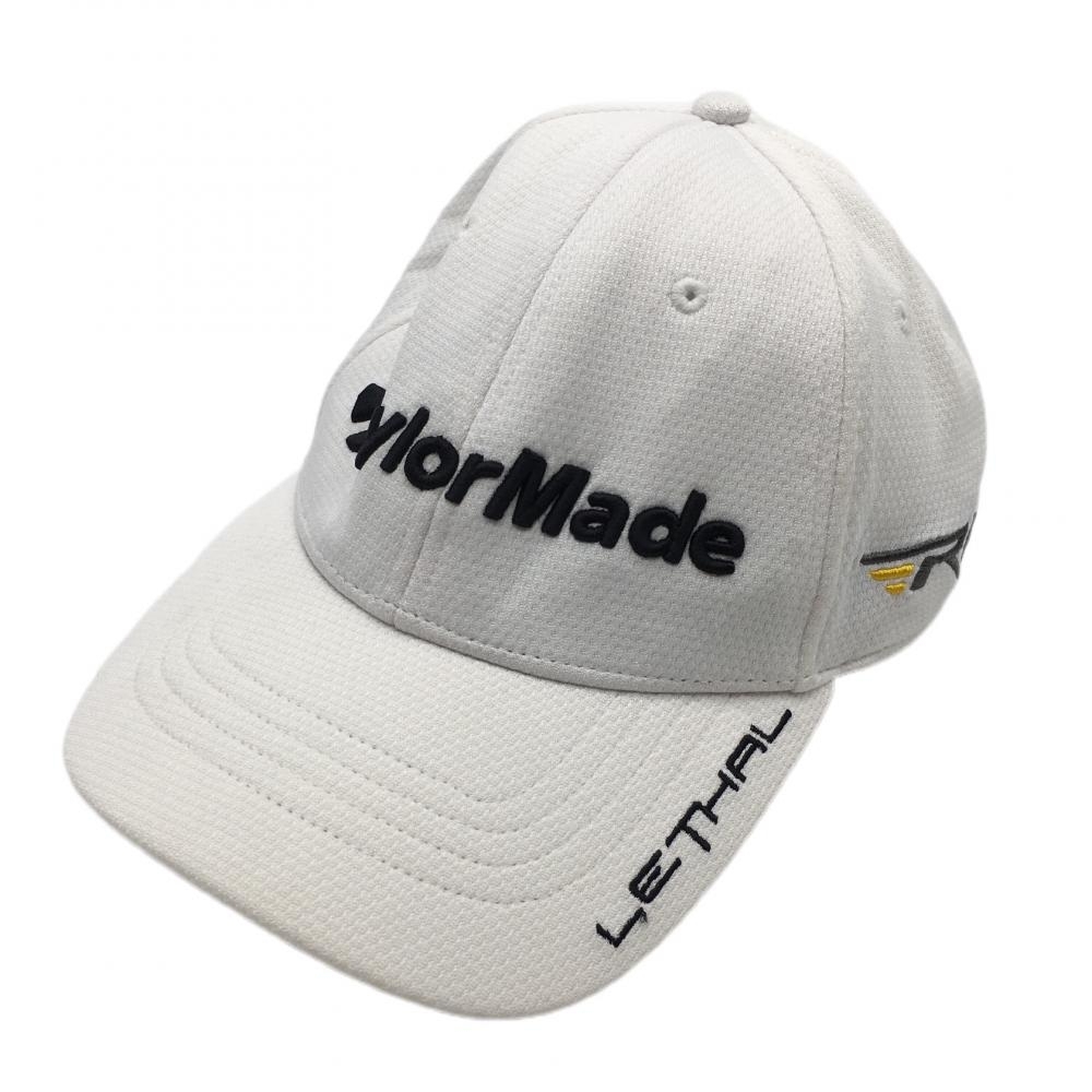 [ прекрасный товар ] TaylorMade колпак белый × чёрный цельный Logo ....ONESIZE Golf одежда TaylorMade