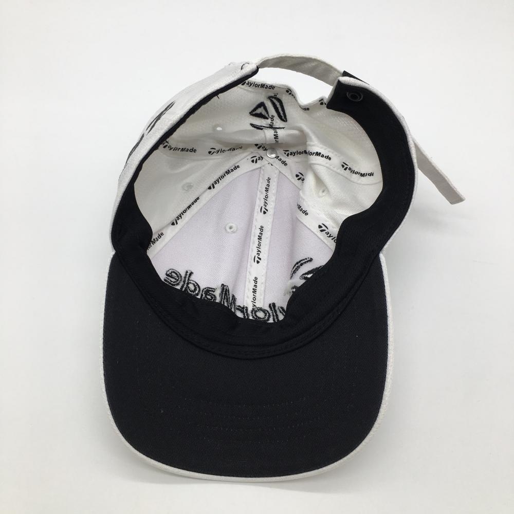 [ прекрасный товар ] TaylorMade колпак белый × чёрный цельный Logo ....ONESIZE Golf одежда TaylorMade