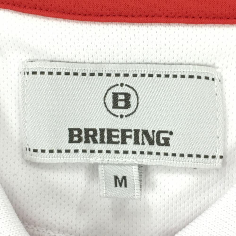 【超美品】ブリーフィング 半袖ポロシャツ 白 襟・袖ステッチ レディース M ゴルフウェア 2021年モデル BRIEFING_画像7