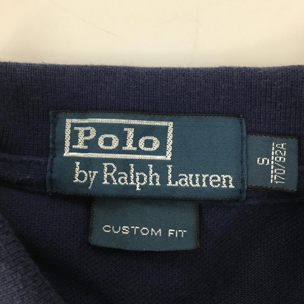 ポロbyラルフローレン 半袖ポロシャツ ネイビー×オレンジ ビックポニー コットン100％ メンズ S ゴルフウェア Ralph Lauren_画像5