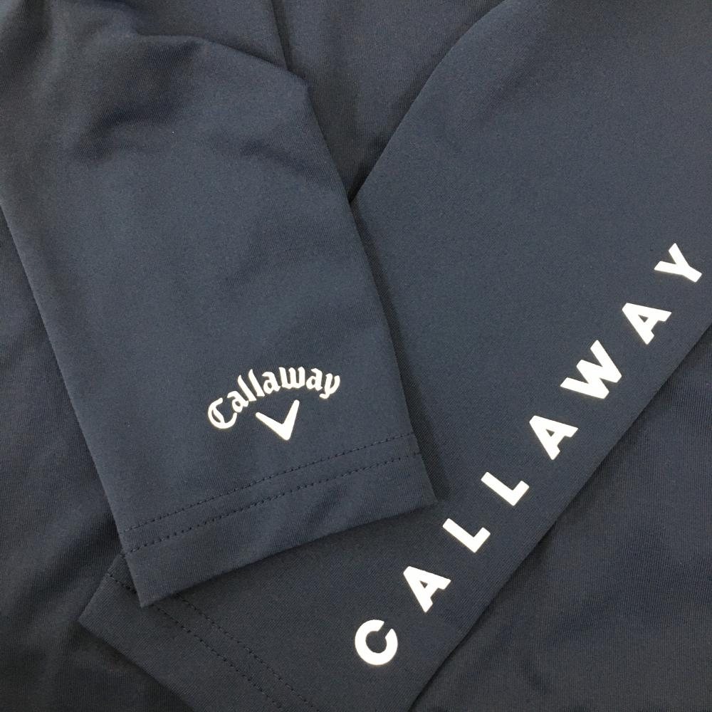 【新品】キャロウェイ インナーシャツ ネイビー 袖ロゴ レディース LL ゴルフウェア 2023年モデル Callawayの画像3