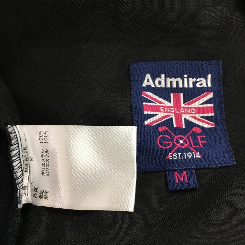 【超美品】アドミラル パンツ ネイビー×白 ロゴ刺しゅう レディース M ゴルフウェア Admiral_画像6