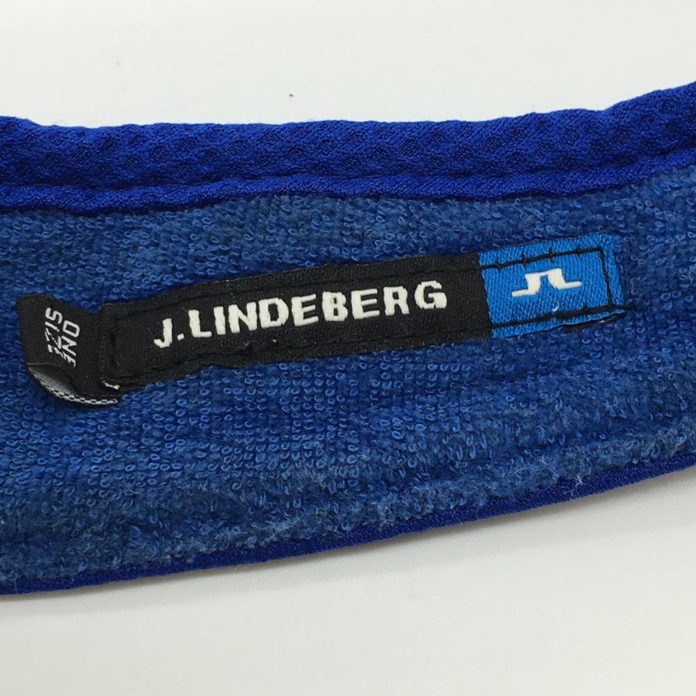 [ прекрасный товар ] J Lindberg козырек голубой × белый Logo .... Golf одежда J.LINDEBERG