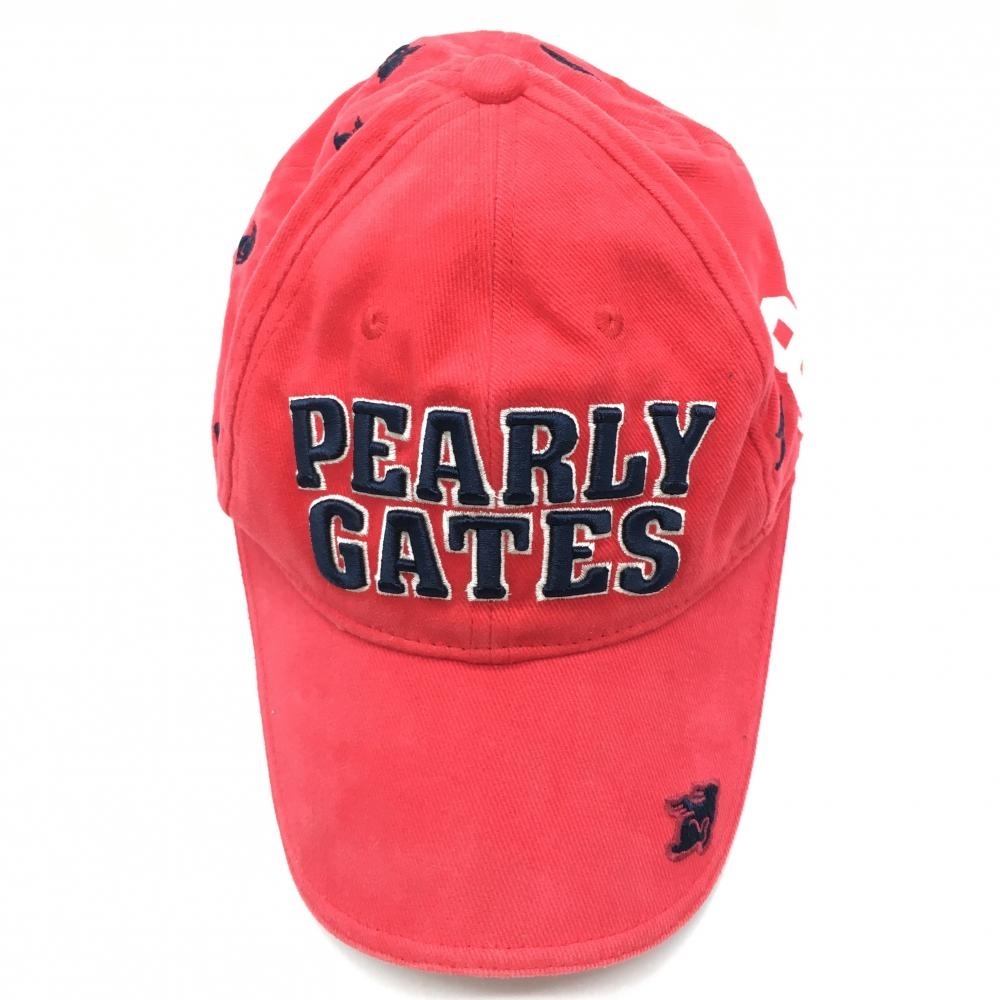 パーリーゲイツ キャップ レッド×ネイビー レディース FR ゴルフウェア PEARLY GATES_画像5