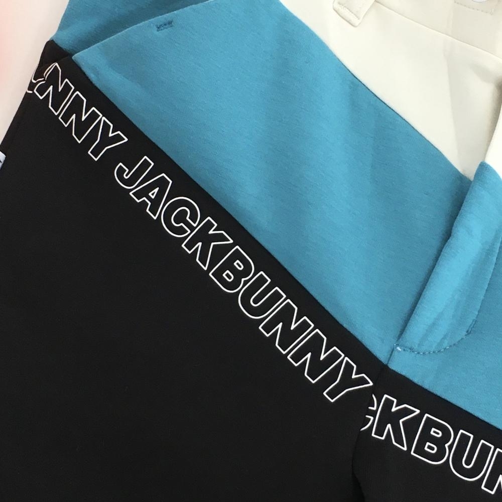 [ прекрасный товар ] Jack ba колено брюки чёрный × голубой талия резина Logo линия женский 0(S) Golf одежда 2022 год модели Jack Bunny
