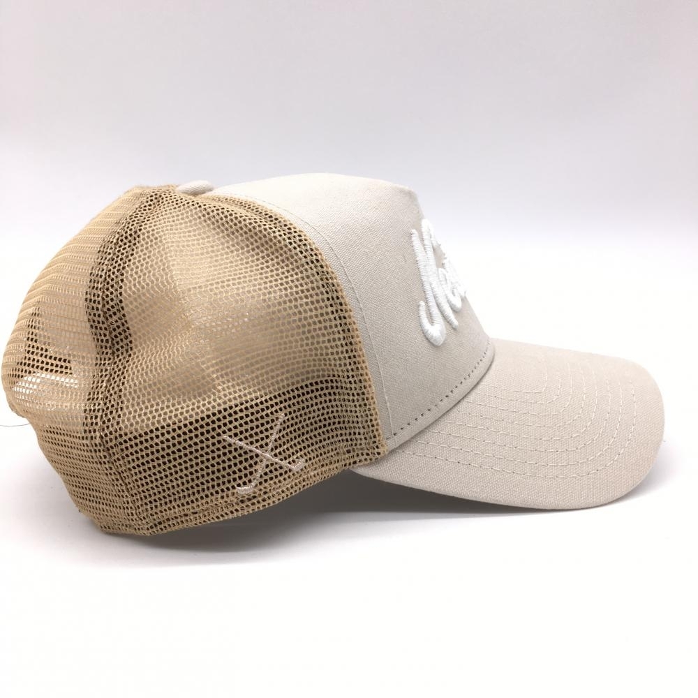 [ очень красивый товар ] New Era сетчатая кепка бежевый × белый цельный Logo .... Golf одежда New Era