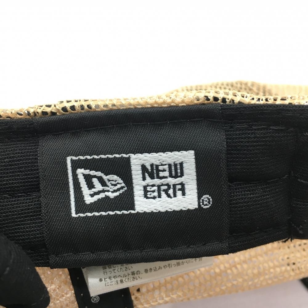 [ очень красивый товар ] New Era сетчатая кепка бежевый × белый цельный Logo .... Golf одежда New Era