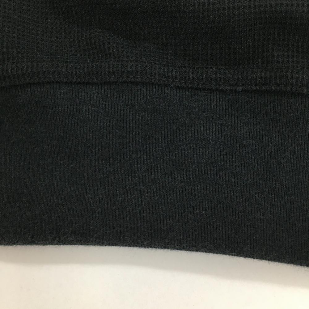 マンシングウェア 半袖ハイネックシャツ 黒×イエロー 凸凹生地 ハーフジップ メンズ Ｌ ゴルフウェア Munsingwear_画像7