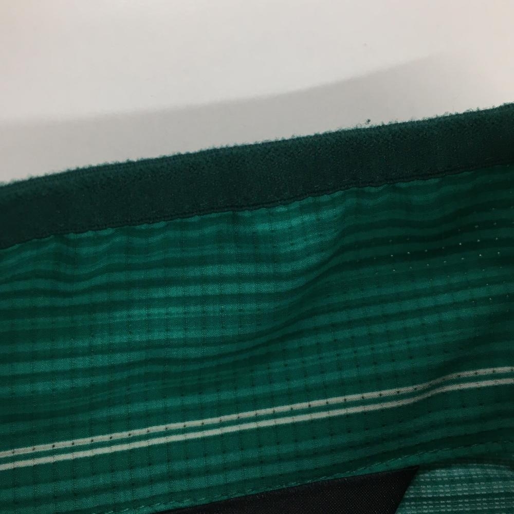 【美品】マンシングウェア 半袖ハイネックシャツ グリーン×ライトグレー ハーフジップ メンズ ＬＬ ゴルフウェア Munsingwearの画像7