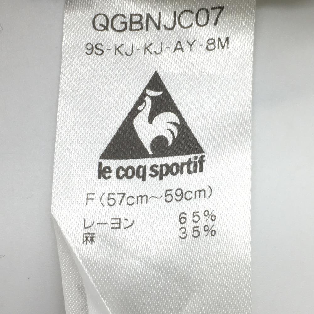  Le Coq колпак белый × чёрный Британия знак принт F(57-59cm) Golf одежда le coq sportif