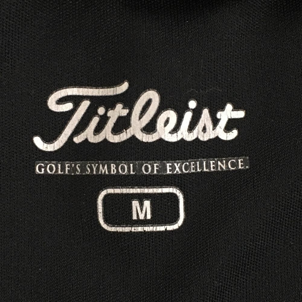 【超美品】タイトリスト 半袖Tシャツ 黒 Uネック ロゴ メンズ M ゴルフウェア TITLEIST_画像4