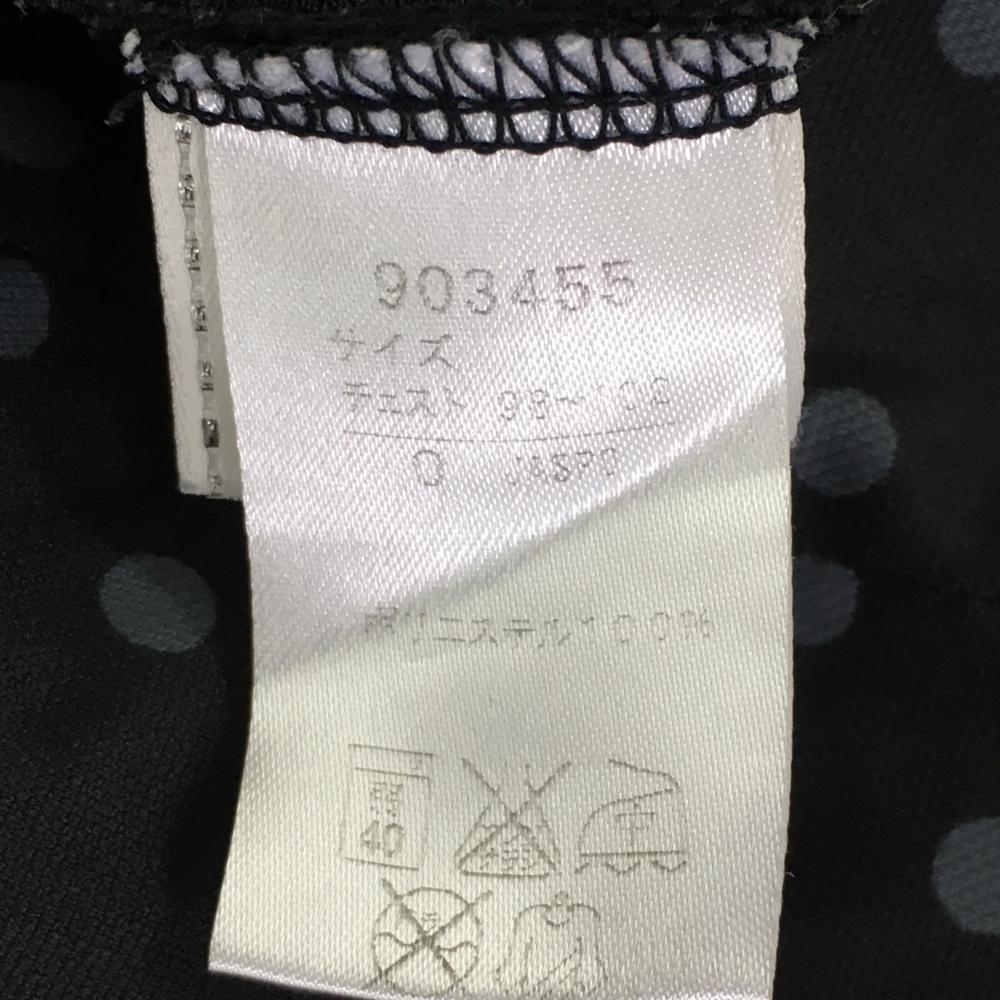 【美品】プーマ 半袖シャツ 黒×グレー ドット スナップボタン メンズ O ゴルフウェア PUMAの画像6